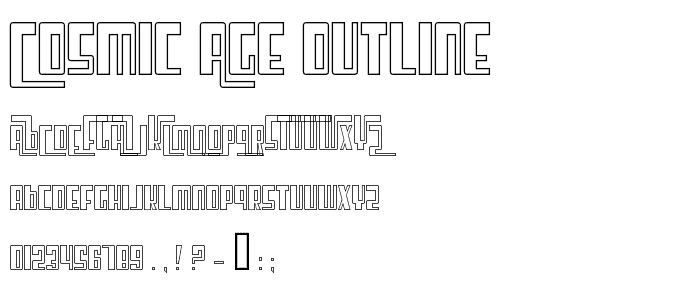 Cosmic Age Outline font